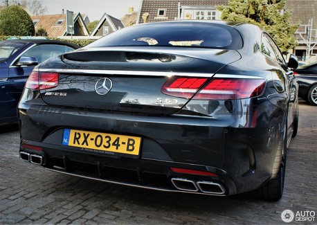 Накладка заднего бампера W217 S63 AMG